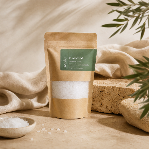 b.soothed bath soak on natural background, Basic NZ
