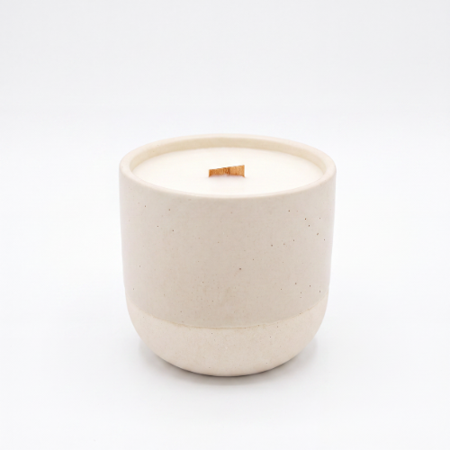 b.light Haven candle on white background