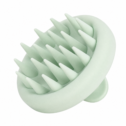 b.soft scalp brush on white background